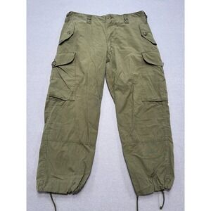 Vintage 90s Military Combat Trousers Men's Short Medium Green Cargo Gorpcore